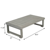 2pcs Patio Conversation Furniture Set, Outdoor Acacia Wood Loveseat & Coffee Table with Water-Resistant Cushions