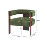 Modern Boucle Accent Chair, Barrel Chair Upholstered Armchair with Rubber Wood Legs