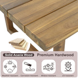 Patio Sectional Sofa Set L-Shaped Outdoor Seating Set Garden Family Conversation Set with Coffee Table & Water-Repellent Cushion