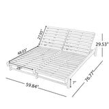 Outdoor Double Chaise Lounge with 3-Position Adjustable Back & Water-Resistant Cushion, Patio Reclining Lounger Daybed Sunbathing Bed,Beige