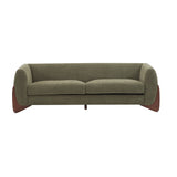 82" Boucle Fabric Sofa Couch with Removable Seat Cushion & Wedge-shaped Wood Legs for Living Room, Apartment, Office