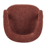 Modern Barrel Accent Chair, Minimalist Lounge Club Chair Upholstered Armchair with Rubberwood Legs