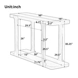 Modern Console Table with Bottom Shelf, Minimalist Accent Table Entryway Sofa Table for Living Room, Hallway & Foyer, Walnut