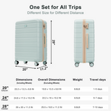 3-Piece ABS Travel Luggage Set - Premium 20/24/28 Inch Suitcases with TSA Lock & 360° Spinner Wheels