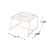 3-Piece Outdoor Conversation Set, Patio Chat Set, All-Weather Iron Mesh Bistro Lounge Chairs & Square Side Table