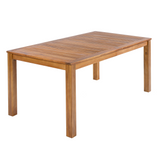 67" Outdoor Acacia Wood Dining Table, Rectangular Slatted Patio Table for 6, Smooth Rounded Corners, Natural