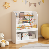 Kids Bookshelf, Wooden Book Display Shelf with Open Storage, Toddler Children's Bookcase Organizer for Nursery, Playroom & Bedroom, White