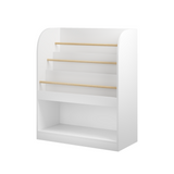 Kids Bookshelf, Wooden Book Display Shelf with Open Storage, Toddler Children's Bookcase Organizer for Nursery, Playroom & Bedroom, White
