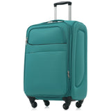 4 PCS Softside Luggage Set, Expandable Travel Suitcases with Spinner Wheels & TSA Lock for Travel/School, Green (18", 22", 26", 30")