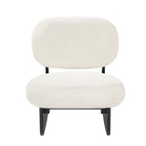 Rocking Accent Chair with Soft Cushion, Upholstered Armless Rocker Lounge Chair Single Sofa Chair, Off-White
