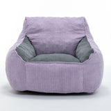 Bean Bag Chair Lazy Single Sofa Soft Lounge Cloud Couch for Adults Teens, Gray&Purple