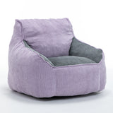 Bean Bag Chair Lazy Single Sofa Soft Lounge Cloud Couch for Adults Teens, Gray&Purple