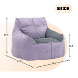 Bean Bag Chair Lazy Single Sofa Soft Lounge Cloud Couch for Adults Teens, Gray&Purple