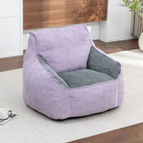 Bean Bag Chair Lazy Single Sofa Soft Lounge Cloud Couch for Adults Teens, Gray&Purple