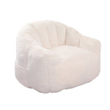 Roomy Bean Bag Chair Sofa with Removable Cover, Lazy Single Sofa Soft Lounge Cloud Couch for Adults Kids, White