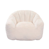 Roomy Bean Bag Chair Sofa with Removable Cover, Lazy Single Sofa Soft Lounge Cloud Couch for Adults Kids, White