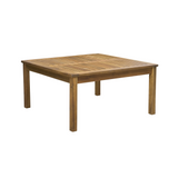 Outdoor Sofa and Coffee Table Set, Acacia Wood Patio Conversation Set with Water-Resistant Cushions