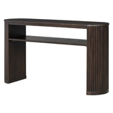 Rustic Console Table with Fluted Legs, Farmhouse Entryway Sofa Table with Open Shelf