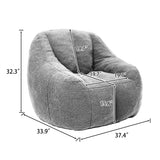 eddy Bean Bag Chair with Armrests, Lazy Sofa Chairs with Memory Foam for Living Room, Bedroom, Apartment