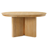 Farmhouse Oval Extendable Dining Table with Adjustable Foot Pads for Dining Room, Kitchen, Apartment