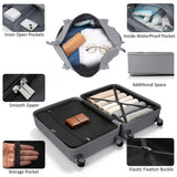4pcs Luggage Set with USB Port, 20" Carry-On Suitcase, 28" Checked Luggage with TSA Lock, Travel Duffel Bag & Toiletry Bag
