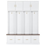 Entryway Hall Tree with Coat Hooks, Shoe Bench, Cabinets & Drawers for Hallway, Bedroom, Living Room