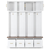 Entryway Hall Tree with Coat Hooks, Shoe Bench, Cabinets & Drawers for Hallway, Bedroom, Living Room