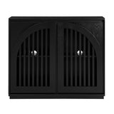 39" Fluted Narrow Accent Cabinet, Sideboard Buffet Cabinet with 2 Outlet Holes for Living Room, Entryway, Kitchen, Bedroom