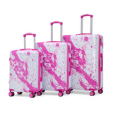 20"/24"/28" Hardside Spinner Luggage Set, Lightweight Carry on Suitcase with Printed Pattern, Combination Lock & Silent Wheels