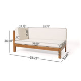Patio Sectional Sofa Set with Coffee Table & Water-Resistant Cushions, Outdoor L-Shaped Lounge Sofa Garden Conversation Seating Set, Beige