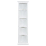 83.4" Tall Corner Shelf, 5 Tier Corner Bookcase with Adjustable Shelves, White Storage Display Stand, Freestanding Plant Shelf