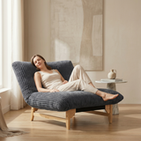 Oversized Bean Bag Chair for Adults, Corduroy Armless Lazy Lounger with Cushion for Living Room, Bedroom, Reading Room