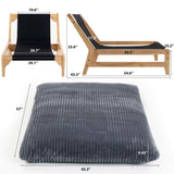 Oversized Bean Bag Chair for Adults, Corduroy Armless Lazy Lounger with Cushion for Living Room, Bedroom, Reading Room