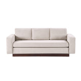 80.7" Upholstered Chenille Sofa Couch with Rubber Wood Base for Living Room, Apartment, Office,