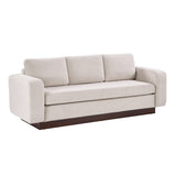 80.7" Upholstered Chenille Sofa Couch with Rubber Wood Base for Living Room, Apartment, Office,