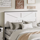 King Platform Bed Frame, Industrial Metal & Wood Bed Frame, Noise-Free, Under-Bed Storage