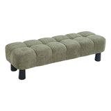 Upholstered Bench Ottoman, Upholstered Bed Bench Entryway Bench Multi-Functional Footrest, Green