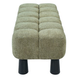 Upholstered Bench Ottoman, Upholstered Bed Bench Entryway Bench Multi-Functional Footrest, Green