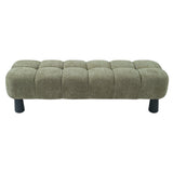 Upholstered Bench Ottoman, Upholstered Bed Bench Entryway Bench Multi-Functional Footrest, Green