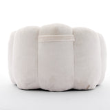 Lotus-shape Faux Fur Bean Bag Sofa Chair with Handle for Living Room, Bedroom, Reading Room, Office