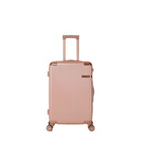 4pcs Carry-On&Checked Luggage & 14'' Cosmetic Case, Hardshell ABS Suitcase Set with Lock & 360° Spinner Wheels, 14"+19"+23"+27", Rose Gold