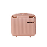 4pcs Carry-On&Checked Luggage & 14'' Cosmetic Case, Hardshell ABS Suitcase Set with Lock & 360° Spinner Wheels, 14"+19"+23"+27", Rose Gold