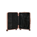 4pcs Carry-On&Checked Luggage & 14'' Cosmetic Case, Hardshell ABS Suitcase Set with Lock & 360° Spinner Wheels, 14"+19"+23"+27", Rose Gold