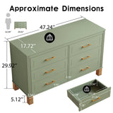 6-Drawer Dresser Mid-Century Modern Storage Cabinet for Living Room and Bedroom