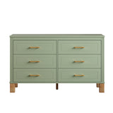 6-Drawer Dresser Mid-Century Modern Storage Cabinet for Living Room and Bedroom