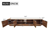 79" TV Stand for TVs up to 85" with Soft-Close Hinges & Cable Management, TV Console Media Entertainment Center, Walnut