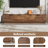 79" TV Stand for TVs up to 85" with Soft-Close Hinges & Cable Management, TV Console Media Entertainment Center, Walnut