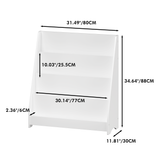 4-Tier Kids Bookshelf Toddler Book Display Shelf Front-Facing Bookcase for Kids Room, Playroom, Nursery, White