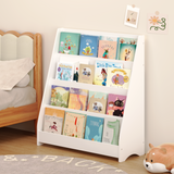 4-Tier Kids Bookshelf Toddler Book Display Shelf Front-Facing Bookcase for Kids Room, Playroom, Nursery, White