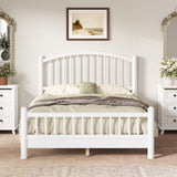 Full Wood Platform Bed Frame, Classic Arched Spindle Bed Frame, Noise-Free, No Box Spring Needed
